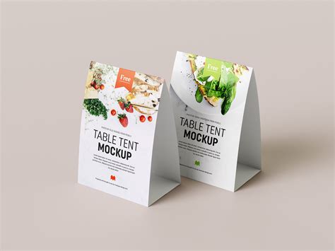 Free Table Tent Mockup Instant Download
