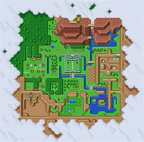 Legend Of Zelda A Link To The Past Map Of Hyrule 12 X 12 Canva