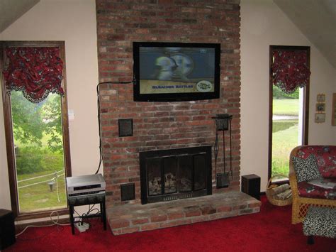 How To Hide Wires On Brick Fireplace Mounted Tv Fireplace Guide By Linda