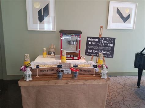 Rustic Wedding Popcorn Bar Hire Created By Weddings By Fusion