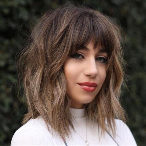 Lob Haircut With Bangs Bobbed Hairstyles With Fringe Fringe Haircut