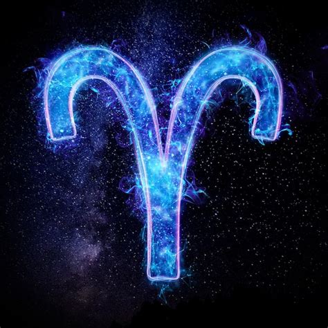 Premium Photo Neon Zodiac Sign Aries For Astrological Horoscope