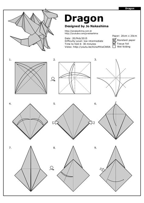 Origami Dragon Pdf Origami Patterns Origami