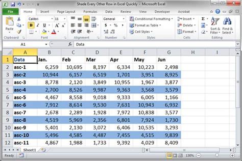 How To Shade Every Other Row In Microsoft Excel Modeladvisor Com