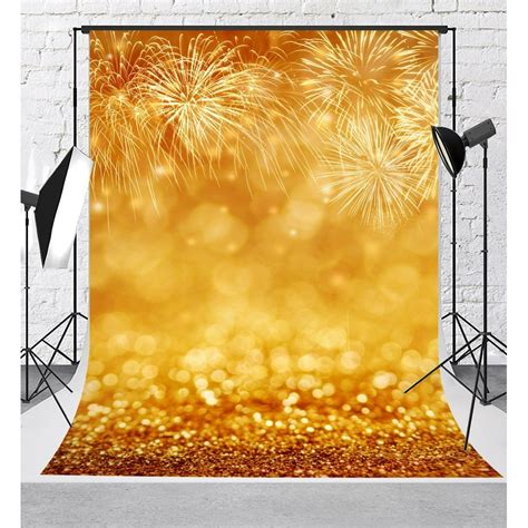 Hellodecor Polyester Fabric Happy New Year Photography Backdrops For