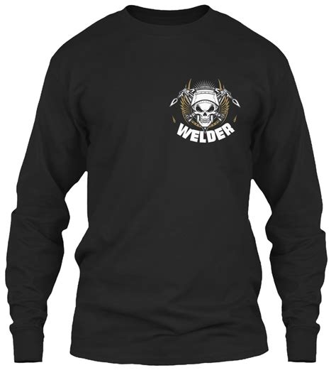 Sensational Welders Welder Craft Pride Skull Gildan Long Sleeve Tee T