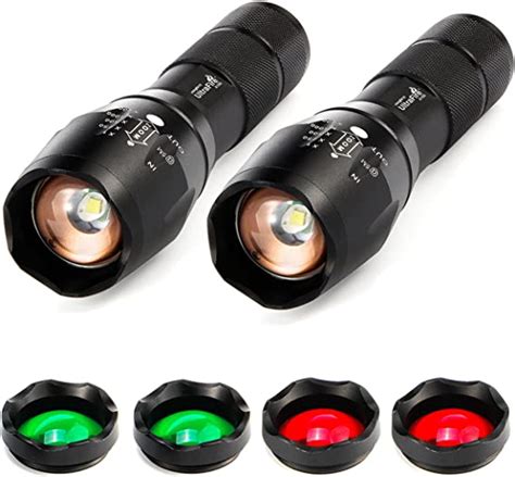 Ultrafire 2 Pack A100 Led Hunting Flashlight800 Lumen 3 Color Light