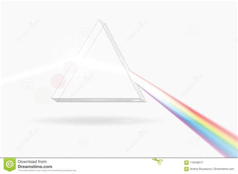 Immagine Del Prisma Di Spettro Elemento Ottico Trasparente Triangolare