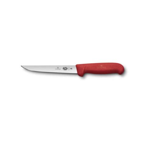 victorinox fibrox boning knife straight wide blade red 15cm chef s complements