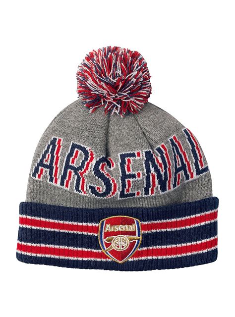 Arsenal Stripe Bobble Hat Official Online Store