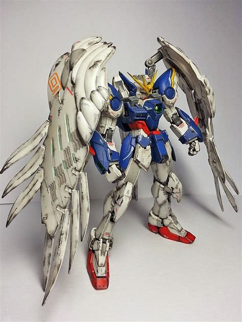 Rg 1144 Wing Gundam Zero Custom Ew Battle Damage Painted Build