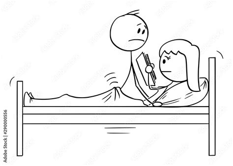 vector cartoon stick figure drawing conceptual illustration of heterosexual couple of man and