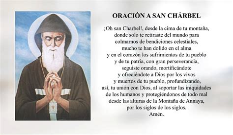 Oracion A San Charbel Para El Trabajo OraciÓn A San Charbel Para El