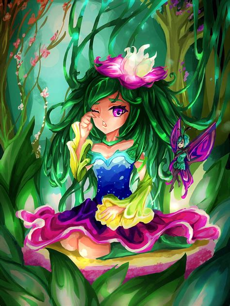 Girl Fairy Flower Anime Art Hd Phone Wallpaper Peakpx