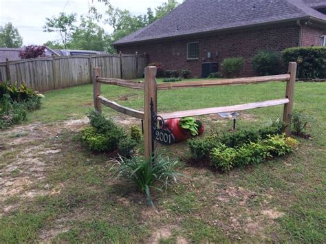 Gallery featuring images of 28 split rail fence ideas for residential homes a selection of beautiful rustic fences that don t cost a fortune. Accent corner split rail fence. | Fence landscaping ...