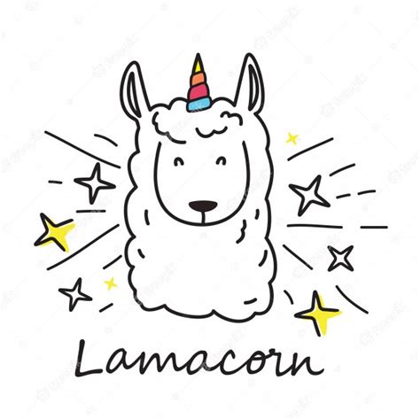 Premium Vector Cute Cartoon Llama Unicorn Character