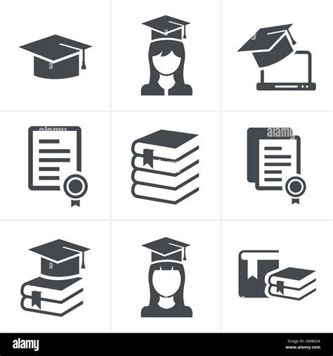 Education Icons Set Stock Vector Image And Art Alamy