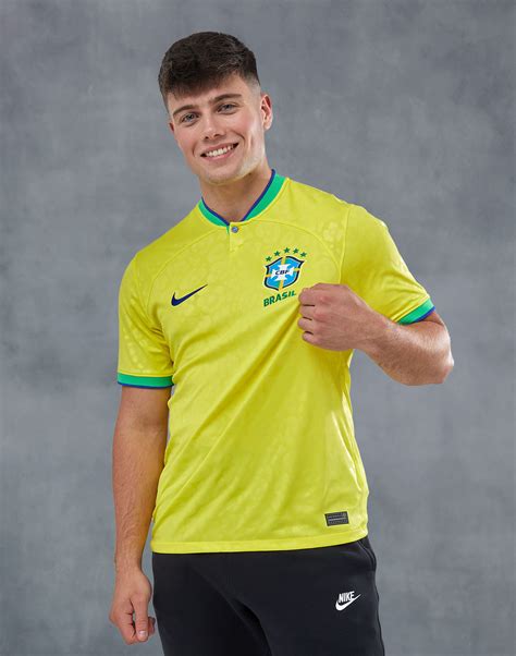 Nike Adults Brazil Home Jersey Yellow Life Style Sports Ie