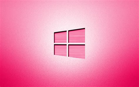 Download wallpapers 4k, Windows 10 pink logo, creative, pink ...