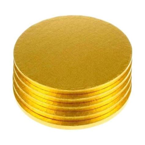 Round Cake Boards Gold 12mm Thick 5 Pack 228mm Approx 9 Inch Ebay