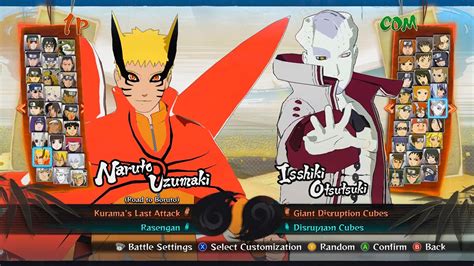 Naruto Shippuden Ultimate Ninja Storm 4 All Characters And Costumes