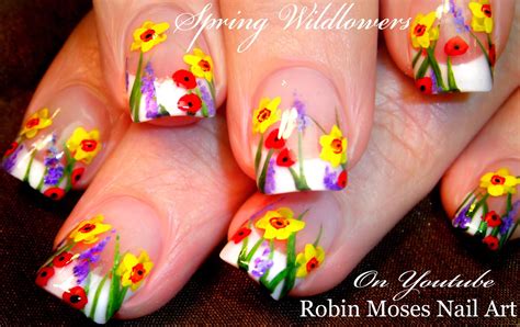 Robin Moses Nail Art Diy Easy Spring 2016 Wild Flower Nail Art Design