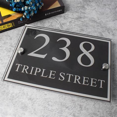 Outdoor Modern Customize Home House Address Plates Door Number Signs