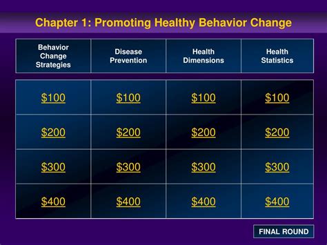 Ppt Chapter 1 Promoting Healthy Behavior Change Powerpoint