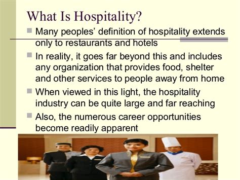 The hospitality industry as an organised industry was formed in the 1950s or 1960s when a proper structure was formed. Introduction to the hospitality industry