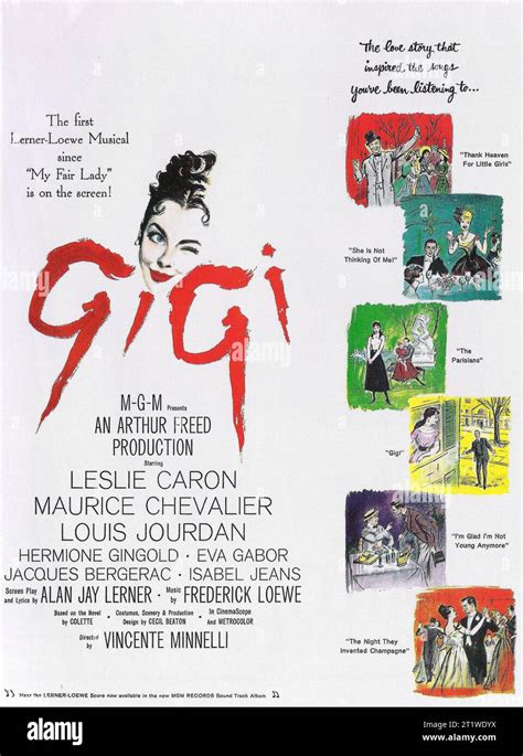 Gigi Mgm 1958 Musical Starring Leslie Caron Maurice Chevalier