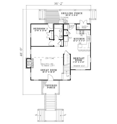 Cottage Style House Plan 2 Beds 2 Baths 1425 Sqft Plan 17 2362