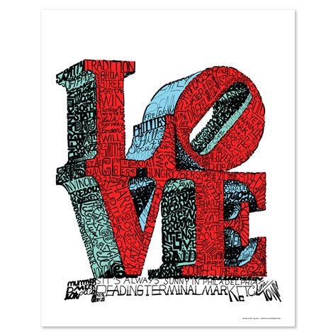 Love Word Art Poster Philadelphia Ts And Decor Art Of Words
