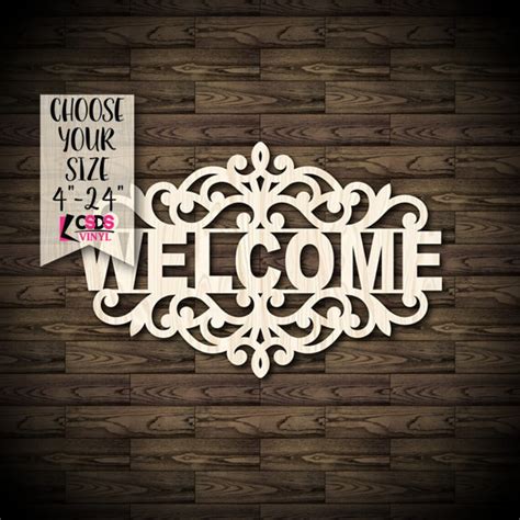 Welcome Sign Wood Cut Out Choose From 21 Sizes Etsy