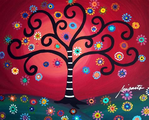 Gallery Of Modern Folk Artist Pristine Cartera Turkus Mexican Tree