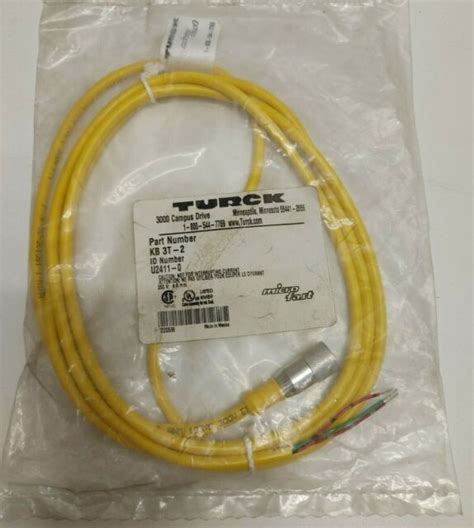 Turck KB 3t 2 U2411 0 Microfast Connector CORDSET Length 2m For Sale