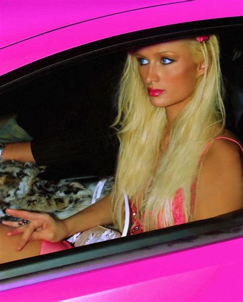 Hot Princess On Instagram “iconic A Super Blonde Paris Hilton Arriving To A Party In Her Pink