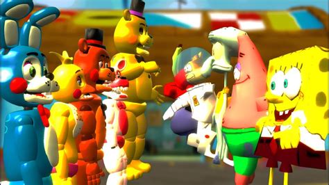 Toy Animatronics Vs Spongebob Gmod Fnaf Sandbox Funny Moments Garrys Mod Youtube