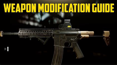 If you are new into escape from tarkov and you dont know how to mod weapons, this site will help you. Escape From Tarkov - Weapon Modification Guide - YouTube
