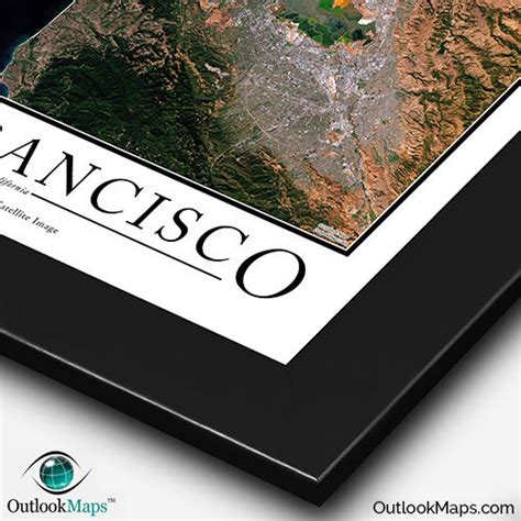 San Francisco Satellite Map Print Aerial Image Poster