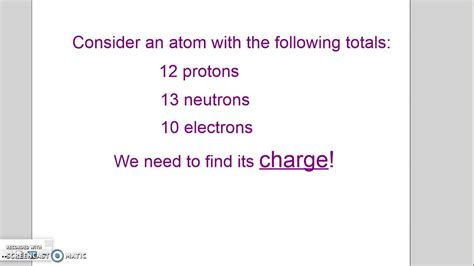 Calculating Charge Using Electrons And Protons Youtube