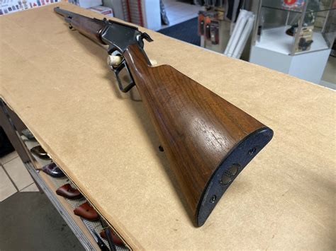 Jm Marlin Model Lever Action Rifle Jm Marked Wood Stock Scope Base