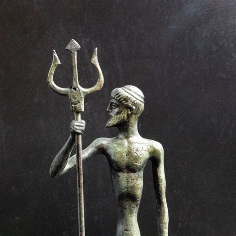 Greek Olympian God Of Sea Poseidon Statue With Trident Greek Mythology Neptune Bronze