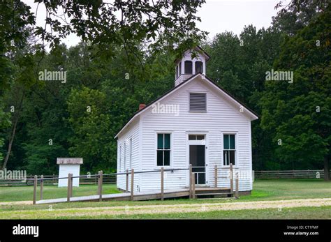 Preserved One Room Schoolhouse At Stonefield Historical Village In