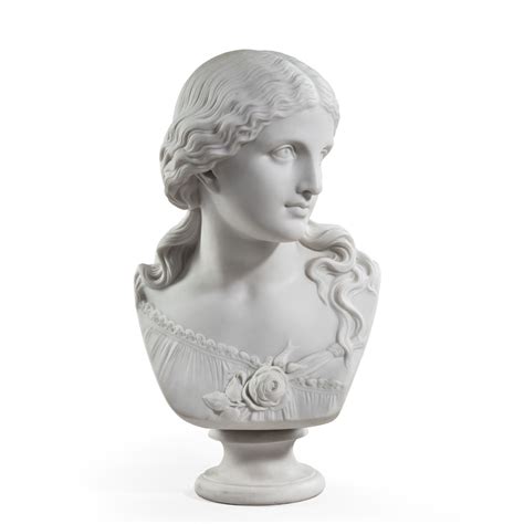 Copeland Parian Ware Bust Of Love By Raffaelle Monti Dated 1871
