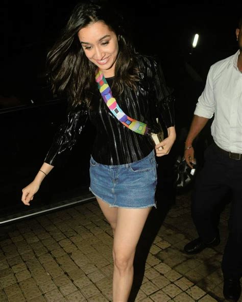 Shraddha Kapoor In Jeans Skirt Scrolller