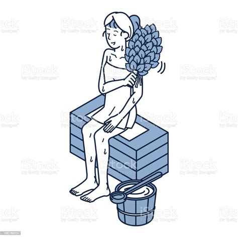 Isometric Illustration Of A Woman Hitting Her Whole Body With Vichta