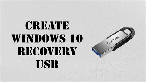 Create Windows 10 Recovery Usb Youtube