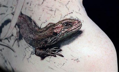 Black lizard tribal tattoo black and grey. 100 Lizard Tattoos For Men - Cool Reptile Designs