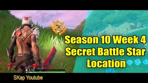 Fortnite Season 10 Week 4 Secret Battle Pass Star Location Youtube