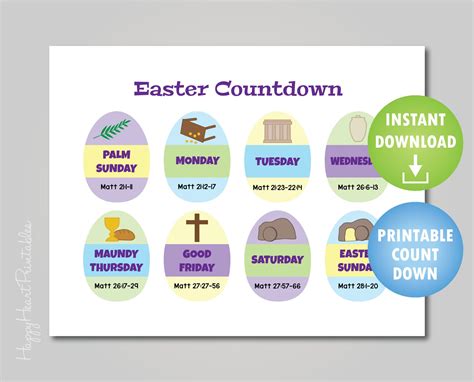 Holy Week Countdown Christian Easter Countdown